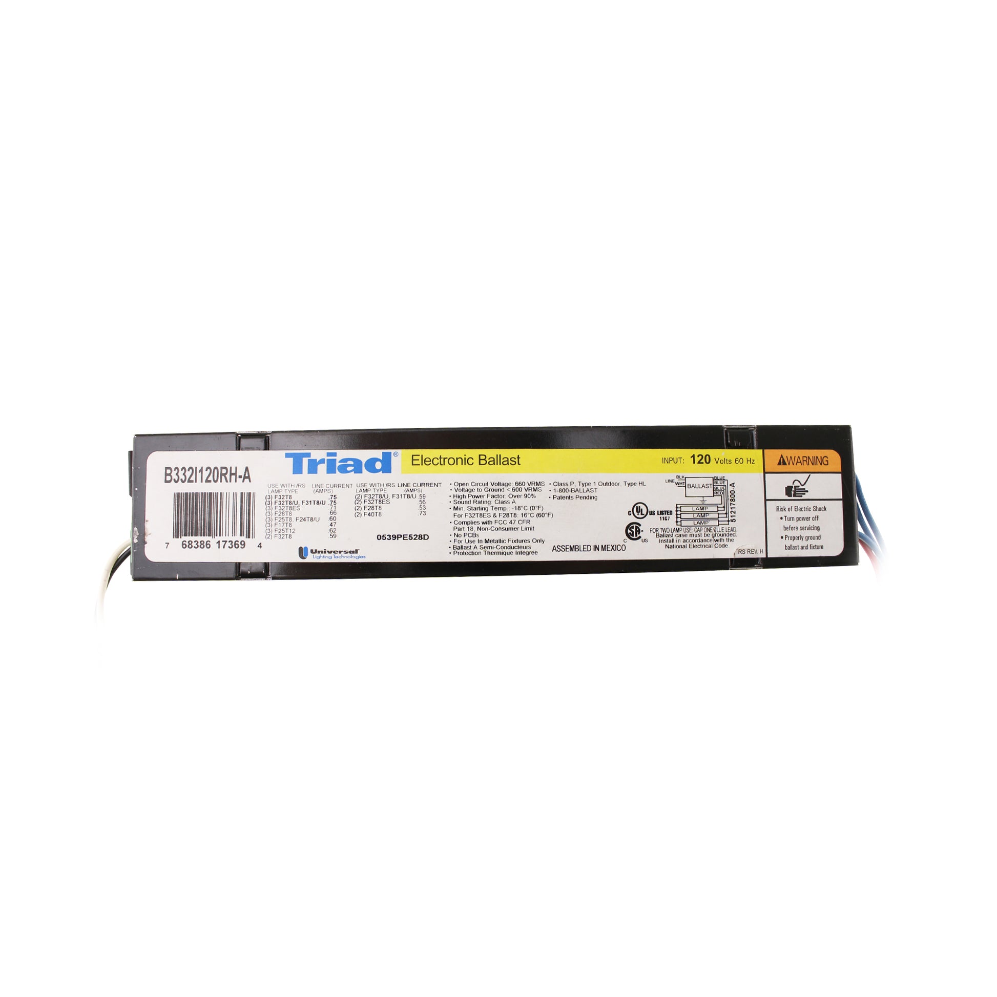 Universal Ballast B332I120RH-A