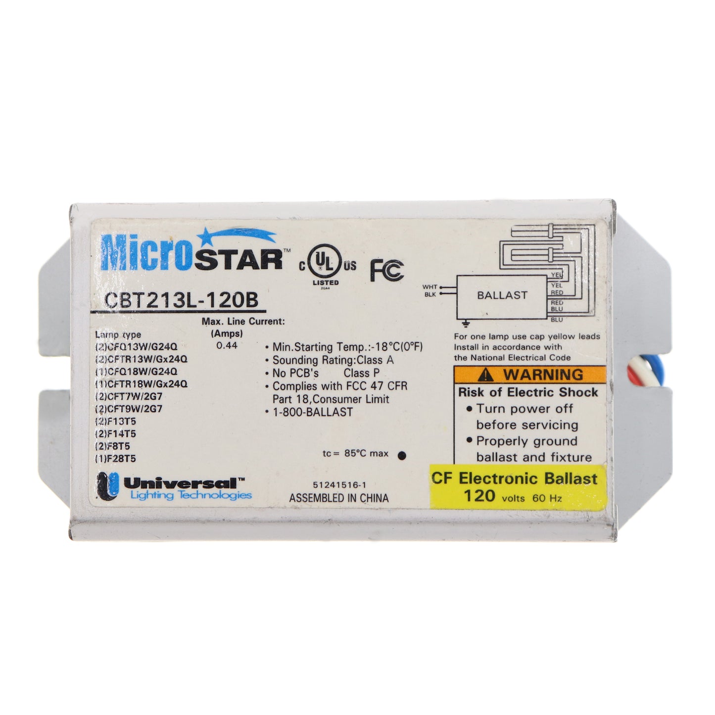 Universal Ballast CBT213L-120B