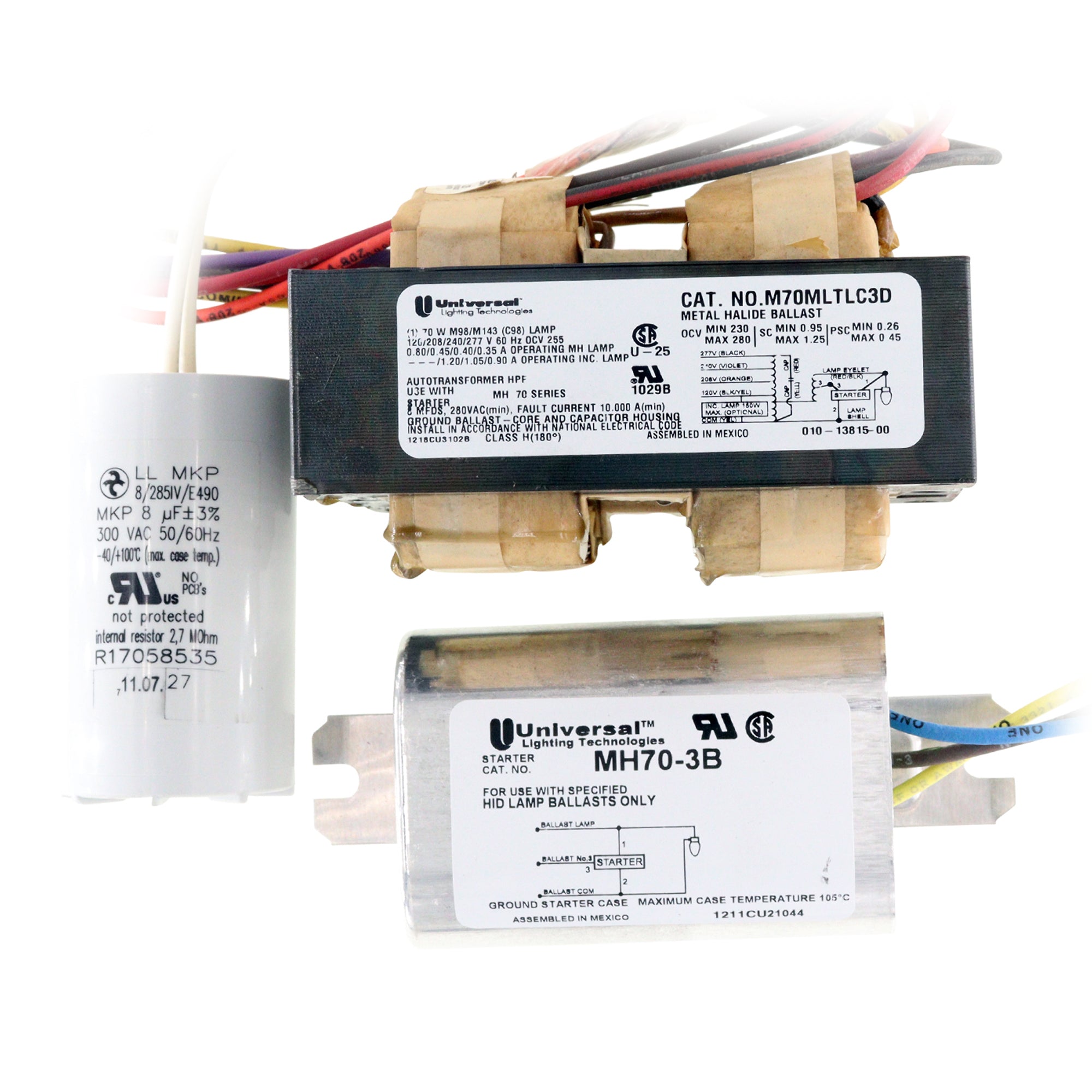 518c Universal M70MLTLC3D-518C Metal Halide Ballast Kit, 70W M98, 120/208/2 ...