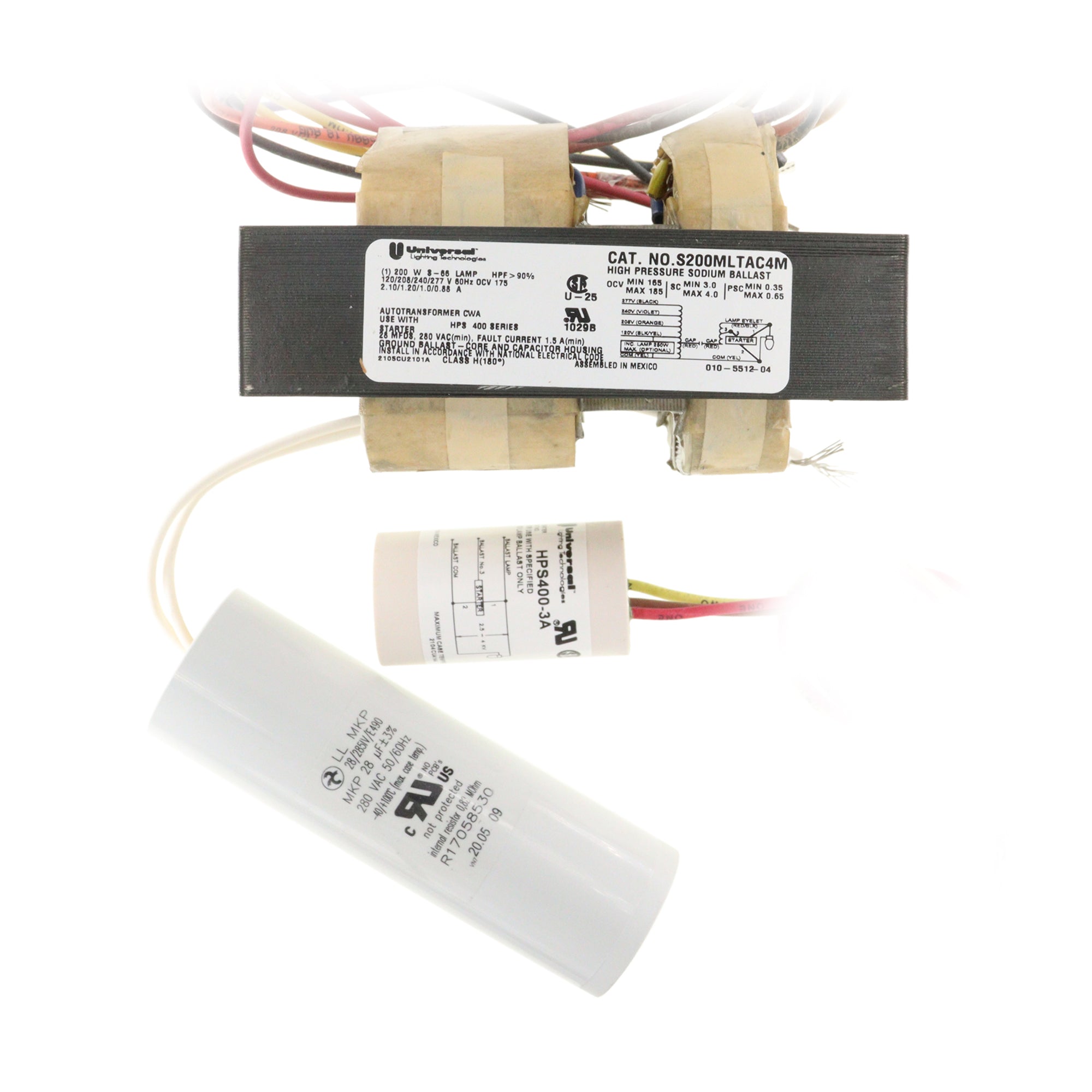 518c Universal S200MLTAC4M-518C Hps Magnetic Ballast, 200W S66, 120/208/240 ...