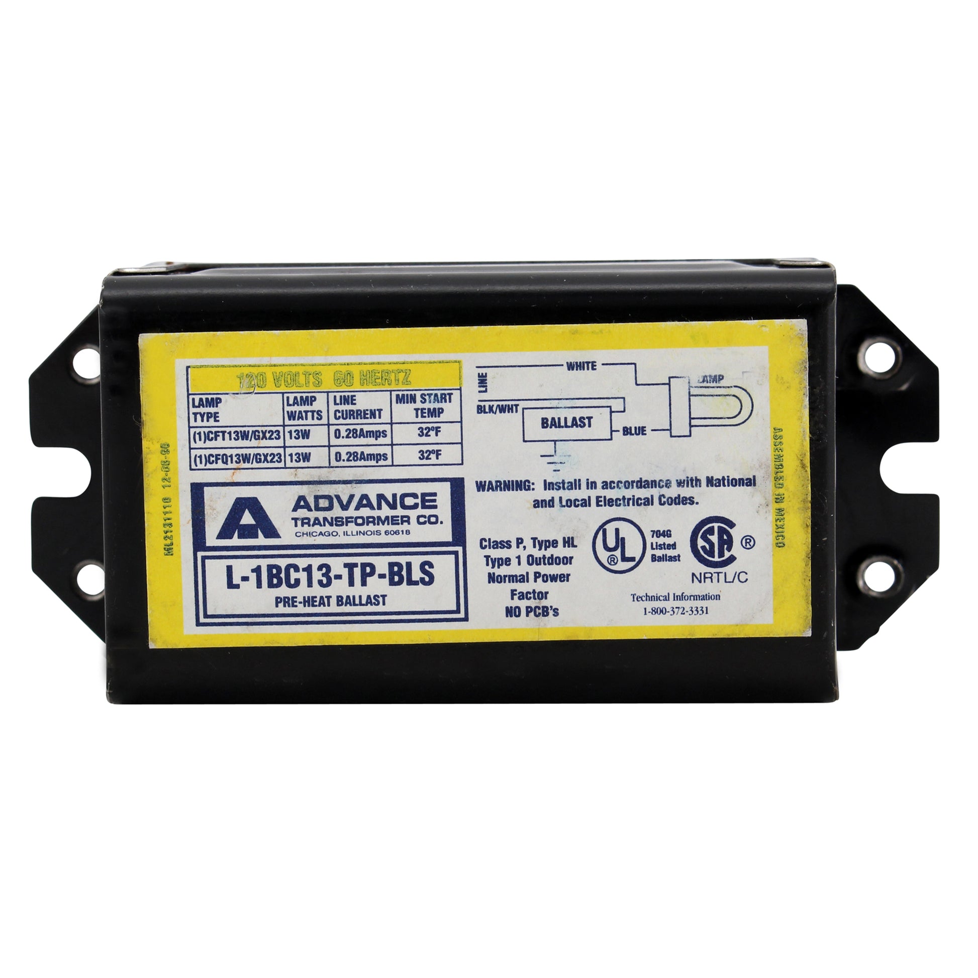 Advance Ballast L-1BC13-TP-BLS