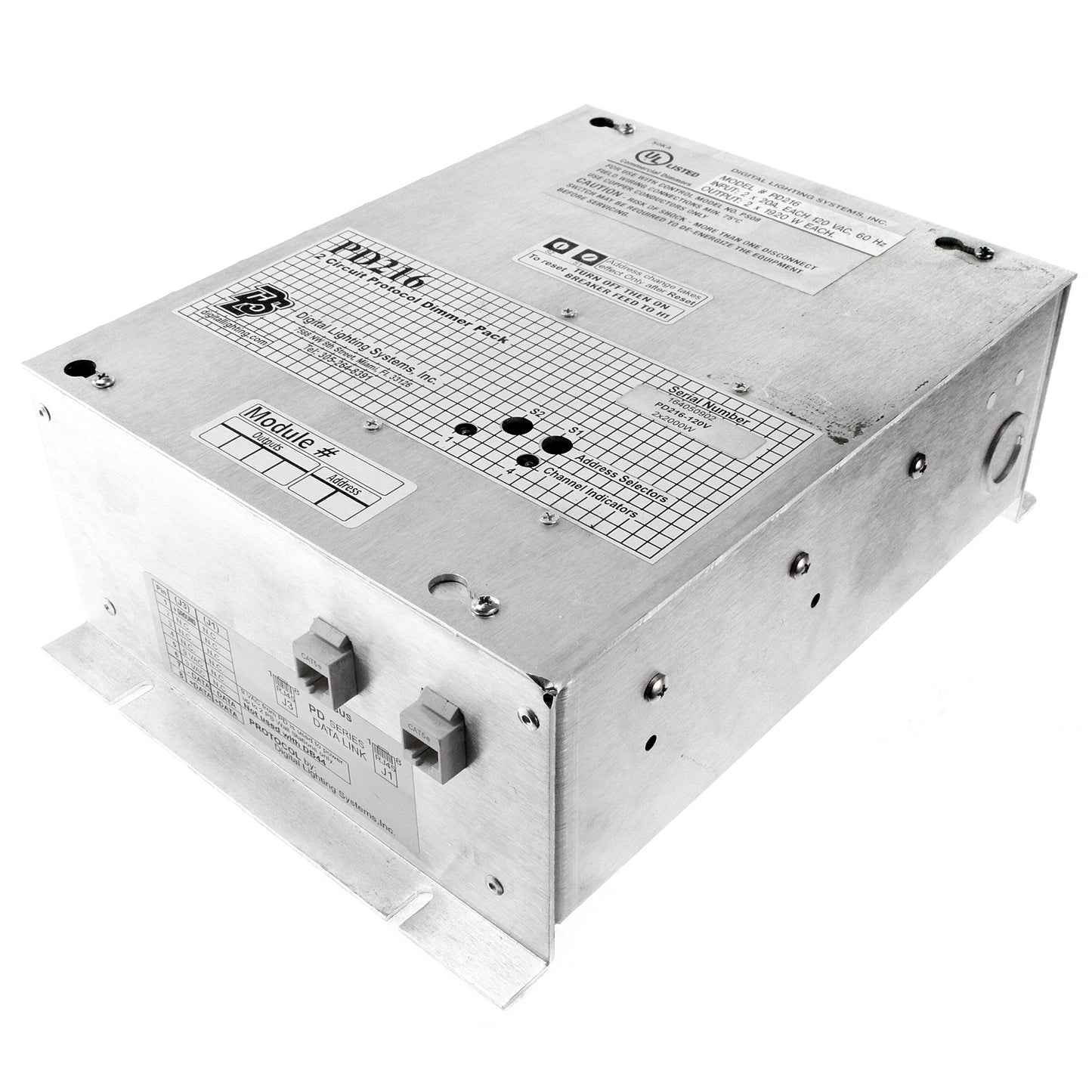 Digital Lighting Systems PD216 2 Circuit Protocol Dimmer Pack For PS08 ...