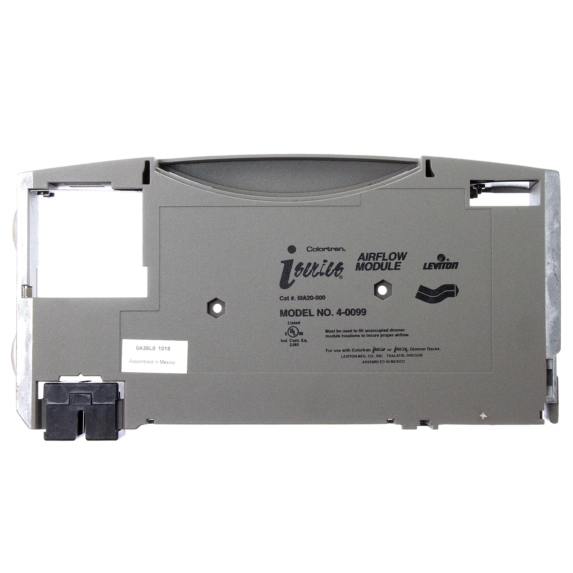 LEVITON I0A20-000 4-0099 COLORTRAN DIMMER RACK ISERIES AIRFLOW MODULE ...