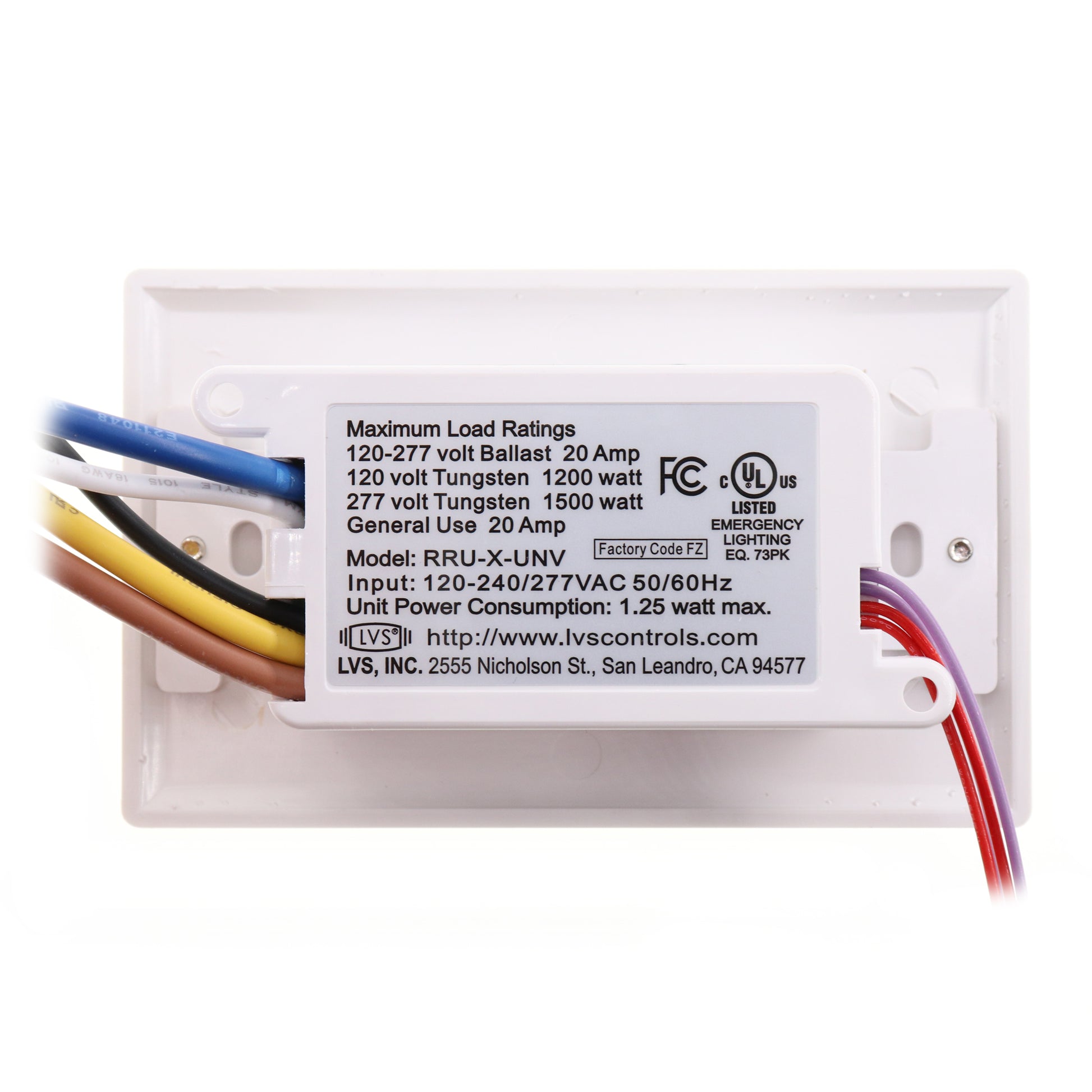LVS Controls RRU-X-UNV