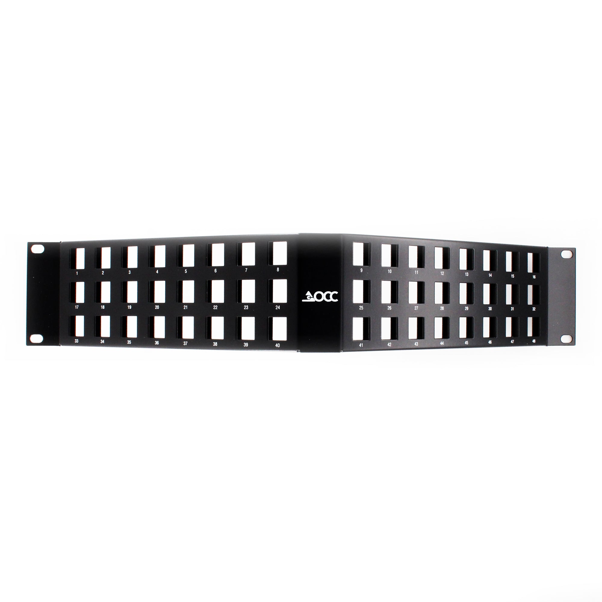 OCC OPTICAL CABLE CORP ACC48K SNAP-IN MULTIMEDIA ANGLE PATCH PANEL, 48 ...