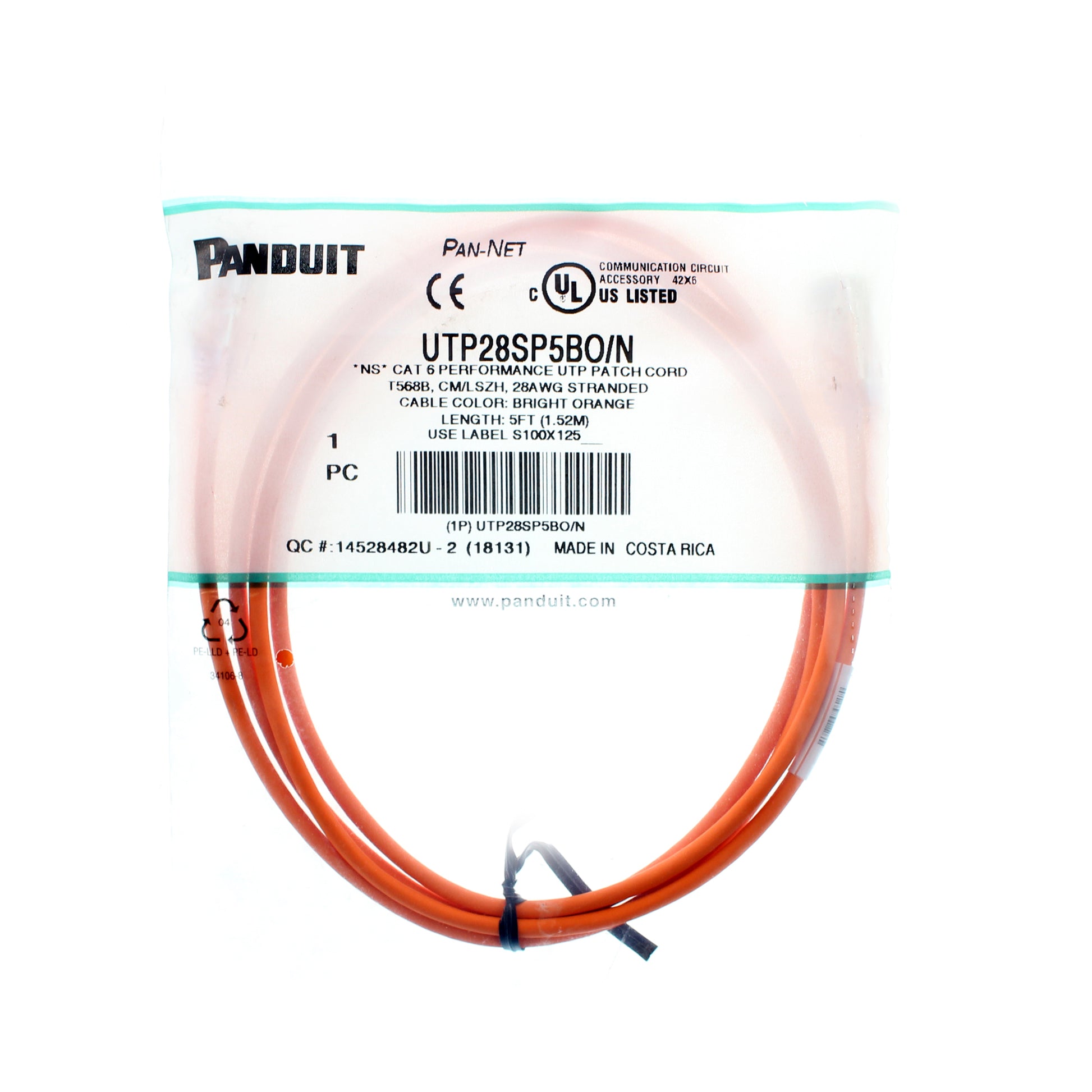 Panduit UTP28SP5BO/N