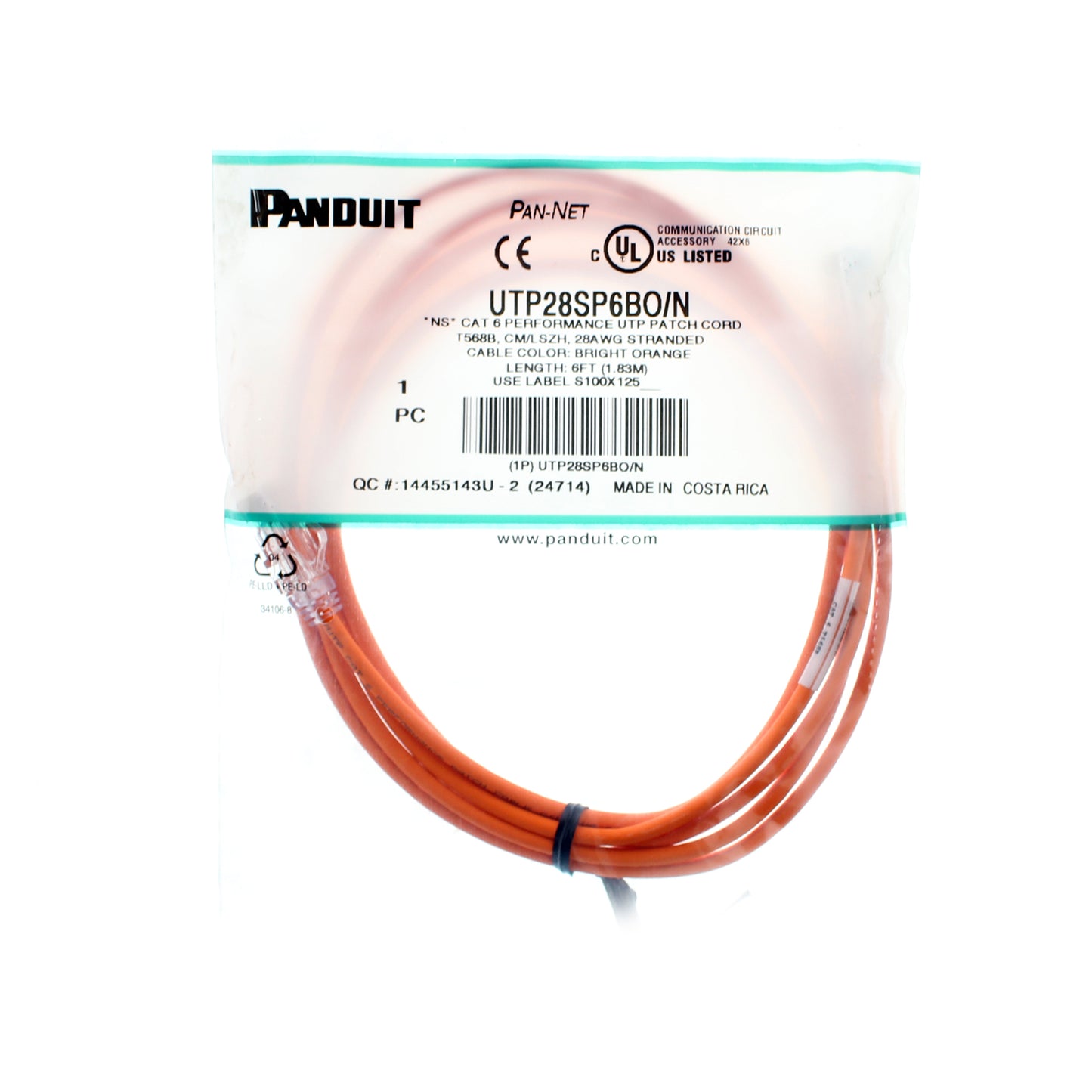 Panduit UTP28SP6BO/N