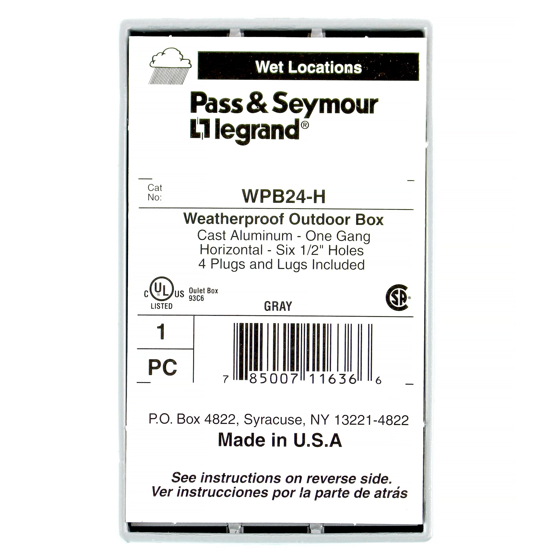 Pass & Seymour Legrand WPB24-H