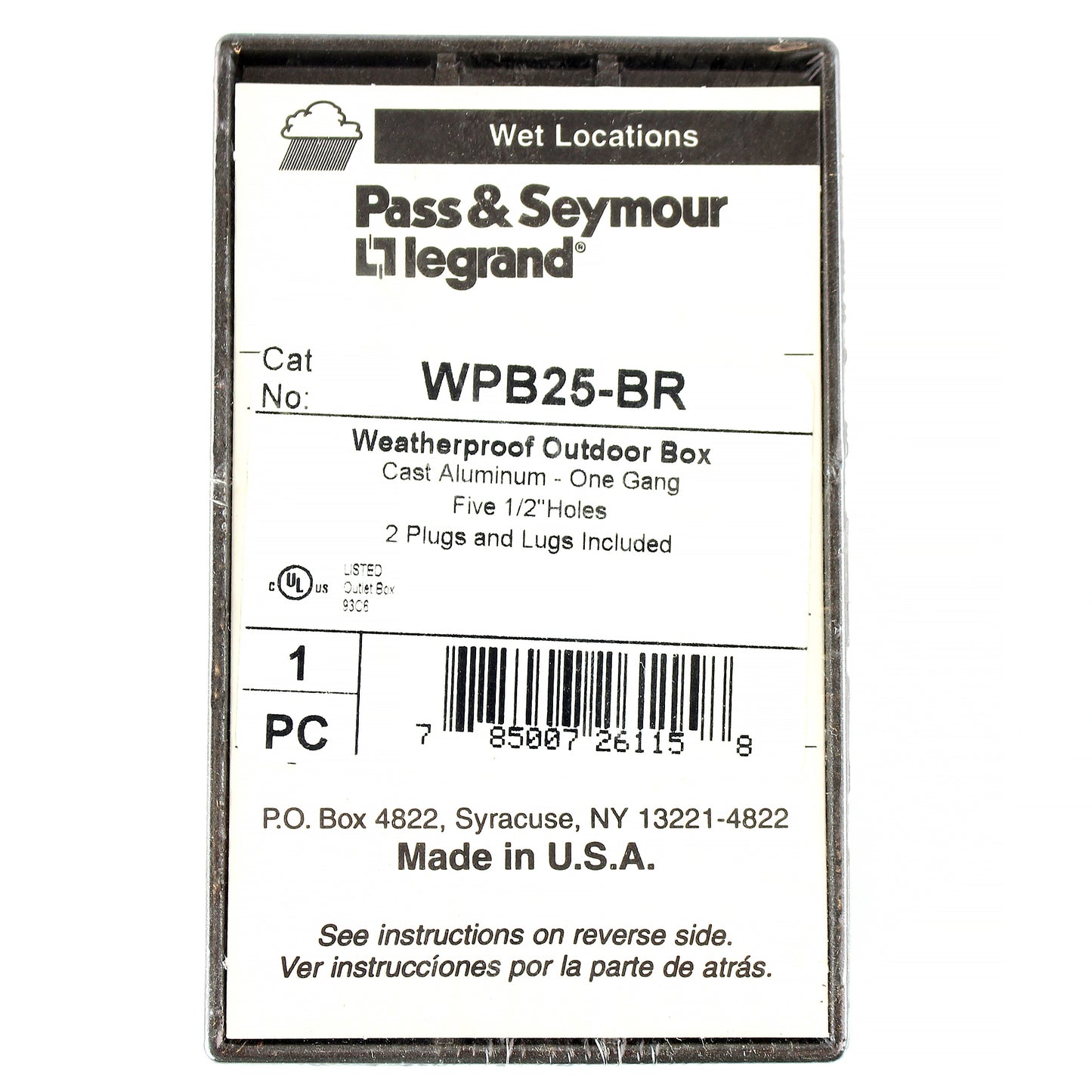 Pass & Seymour Legrand WPB25-BR