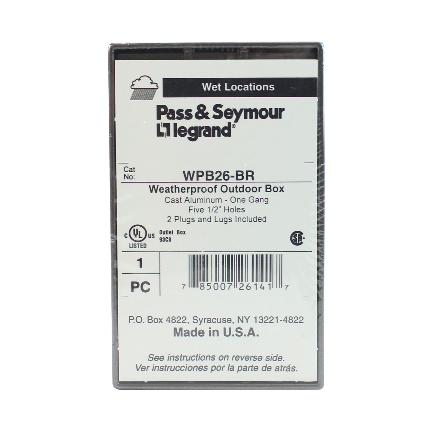 Pass & Seymour Legrand WPB26-BR