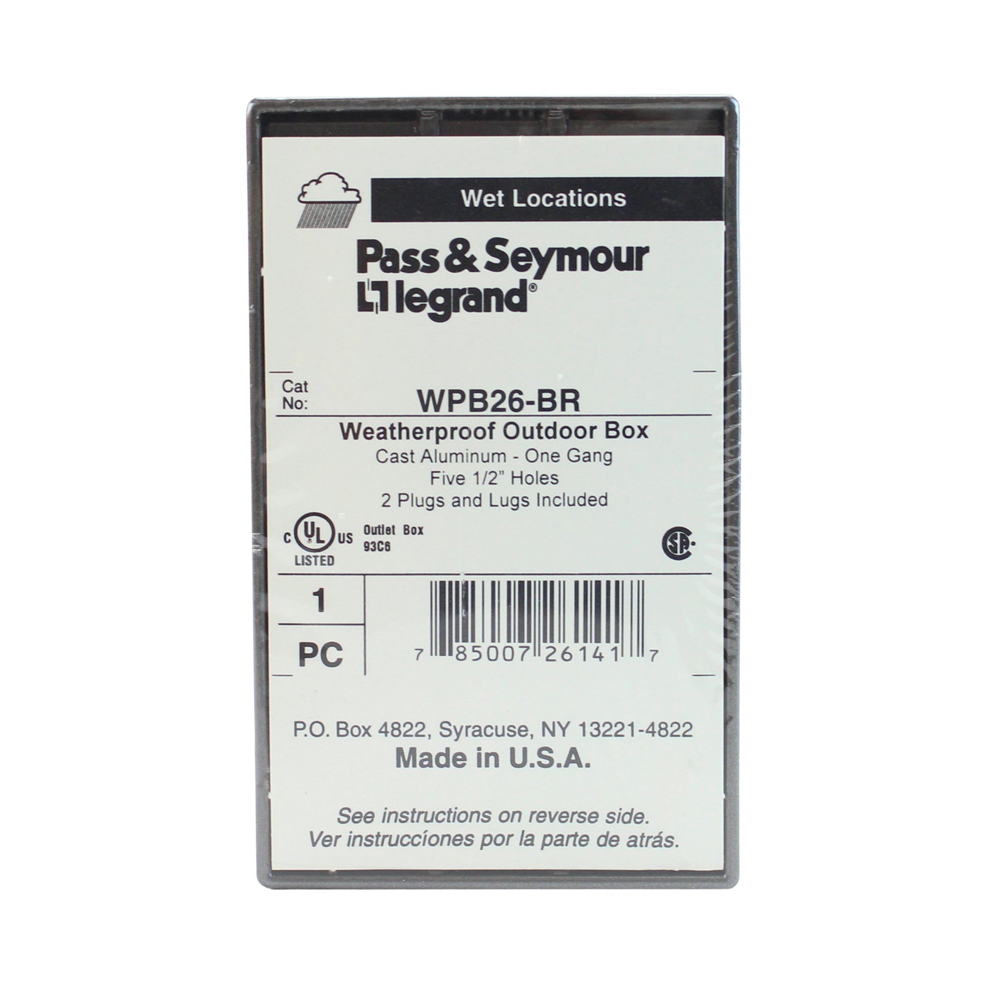 Pass & Seymour Legrand WPB26-BR