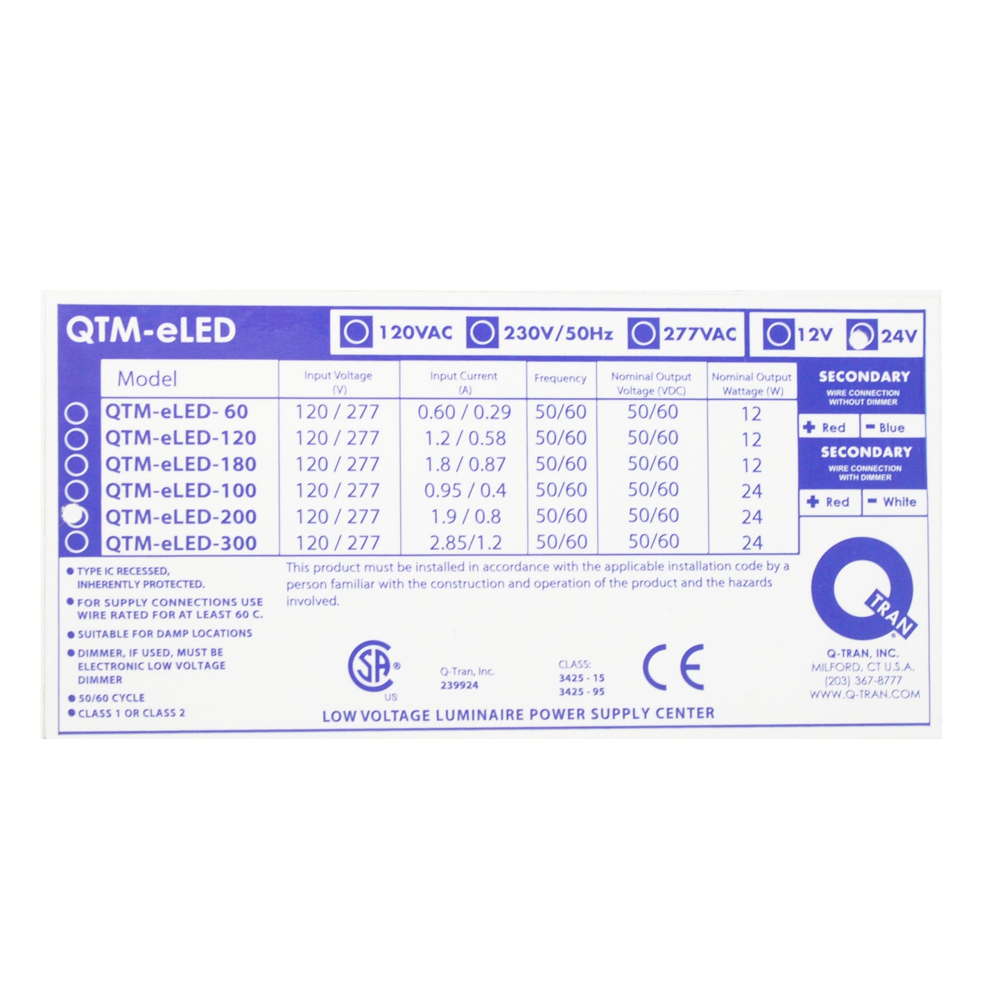 Q-Tran QTM-ELED-200