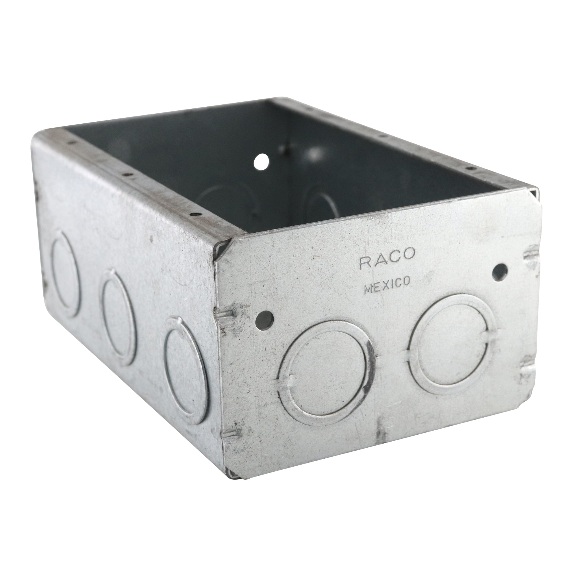 Raco Tools Box Raco 692 Masonry Box, 3-GANG, 2-1/2& Deep, 1/2& & 3/4& Kos, Steel ...