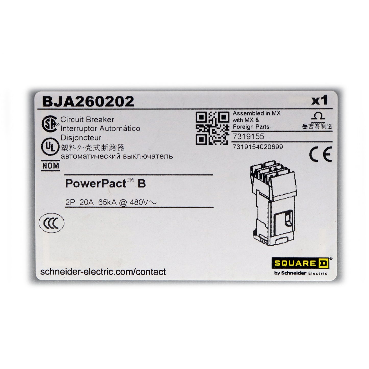 Square D BJA260202