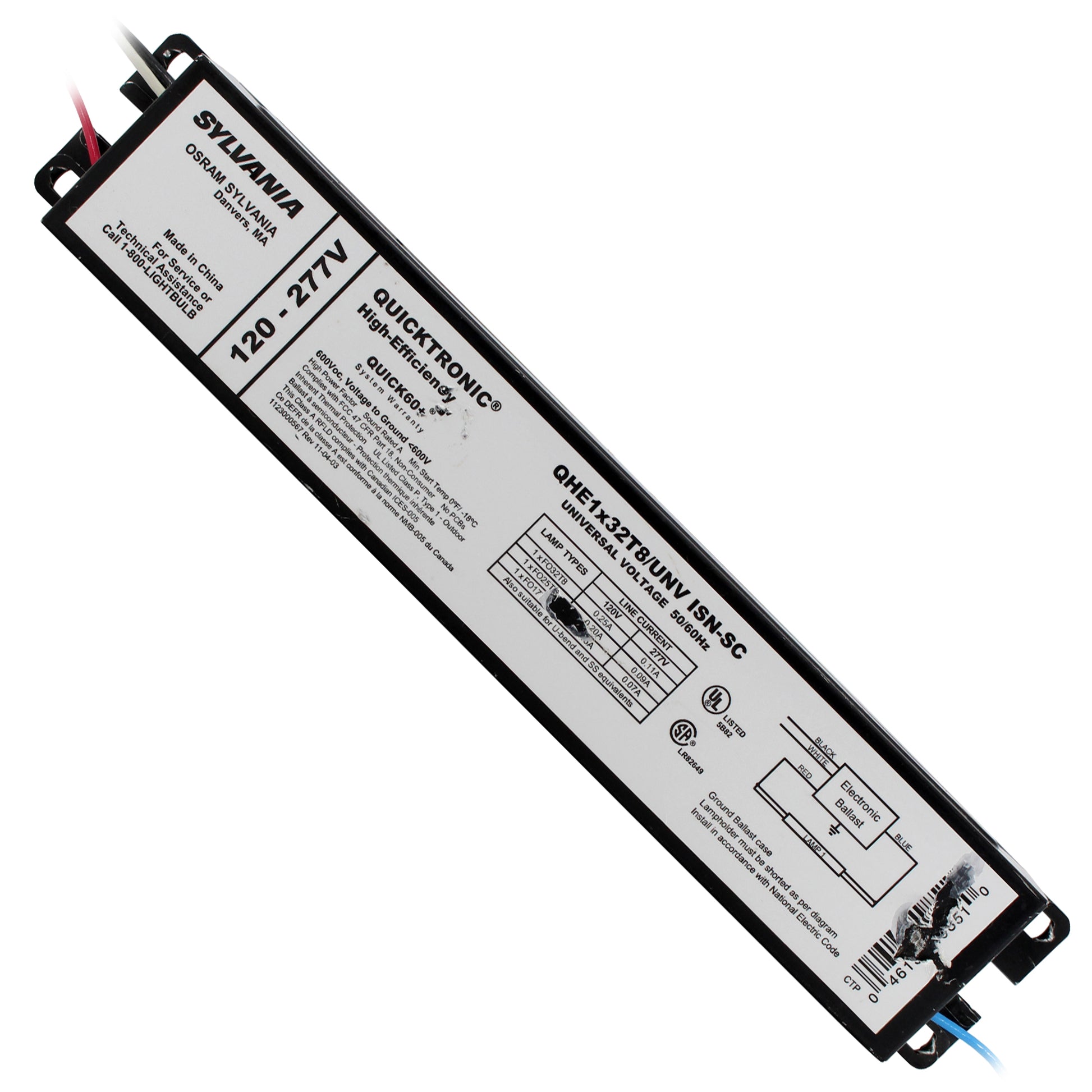 Sylvania QHE1x32T8/UNV-ISN-SC