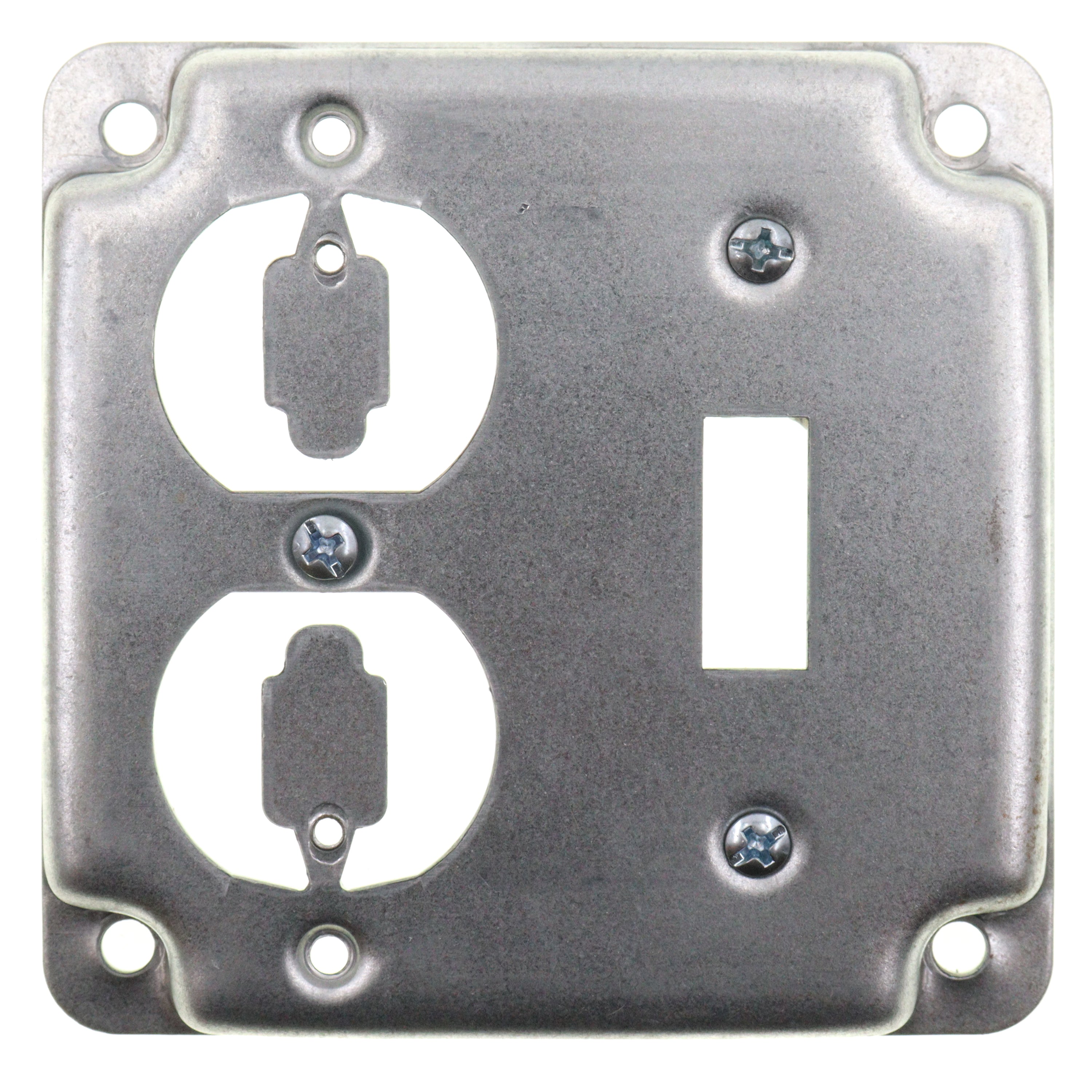 STEEL CITY RS2 STEEL TOGGLE SWITCH DUPLEX RECEPTACLE OUTLET COVER 4 Toomanyamps