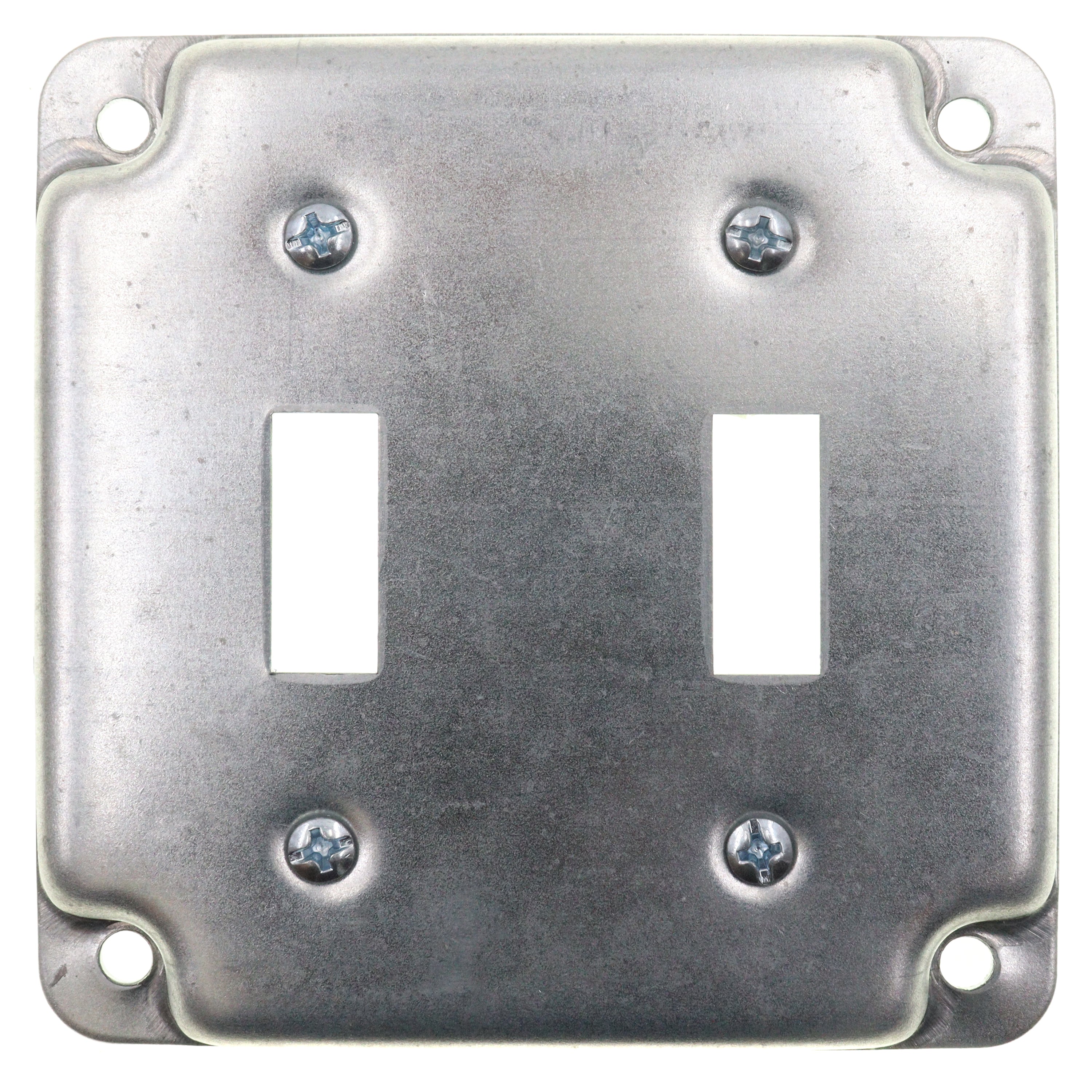 STEEL CITY RS5 GALV. STEEL 2-GANG TOGGLE SWITCH COVER, 1/2
