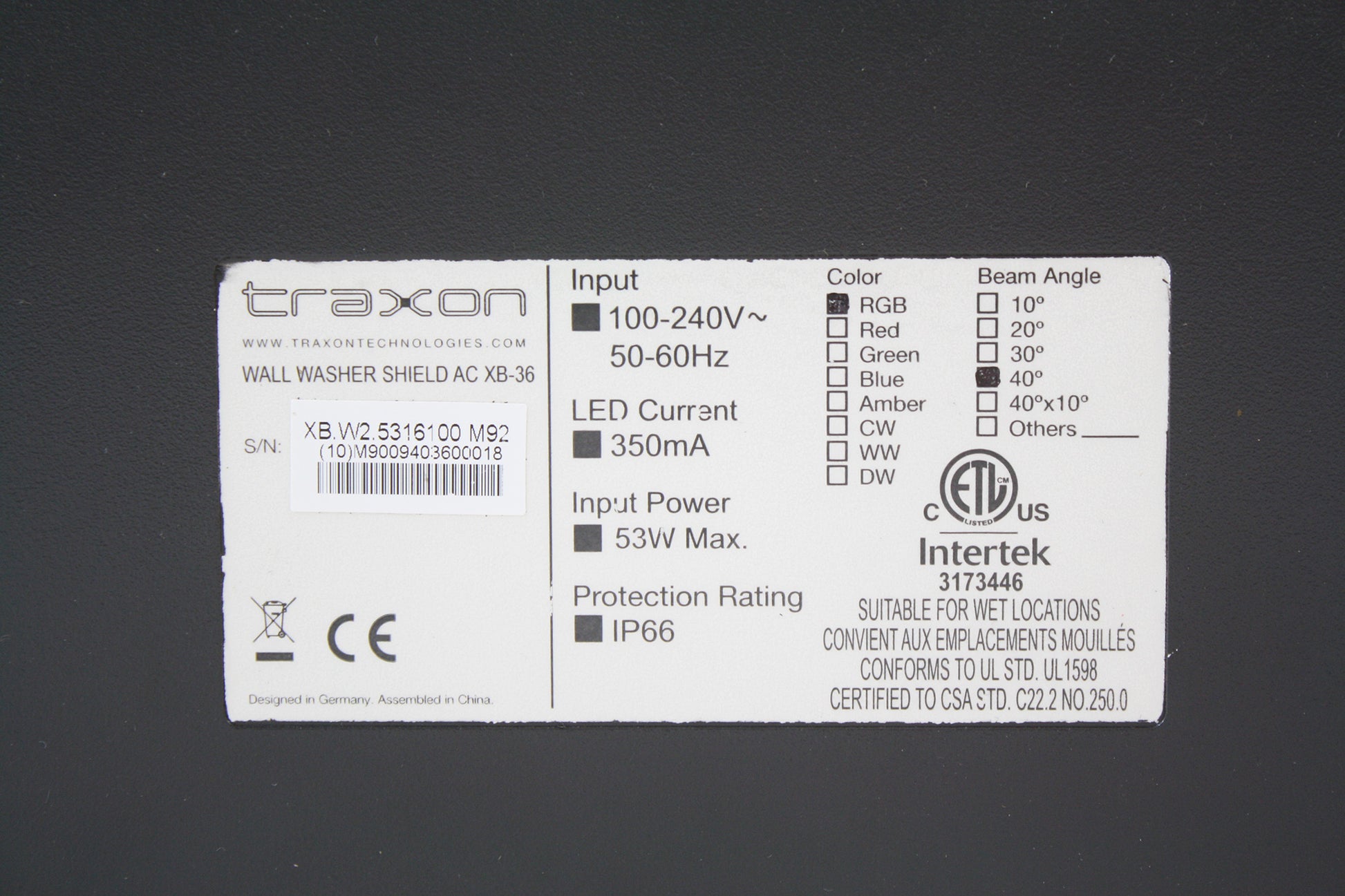 Traxon XB-W2-5316100