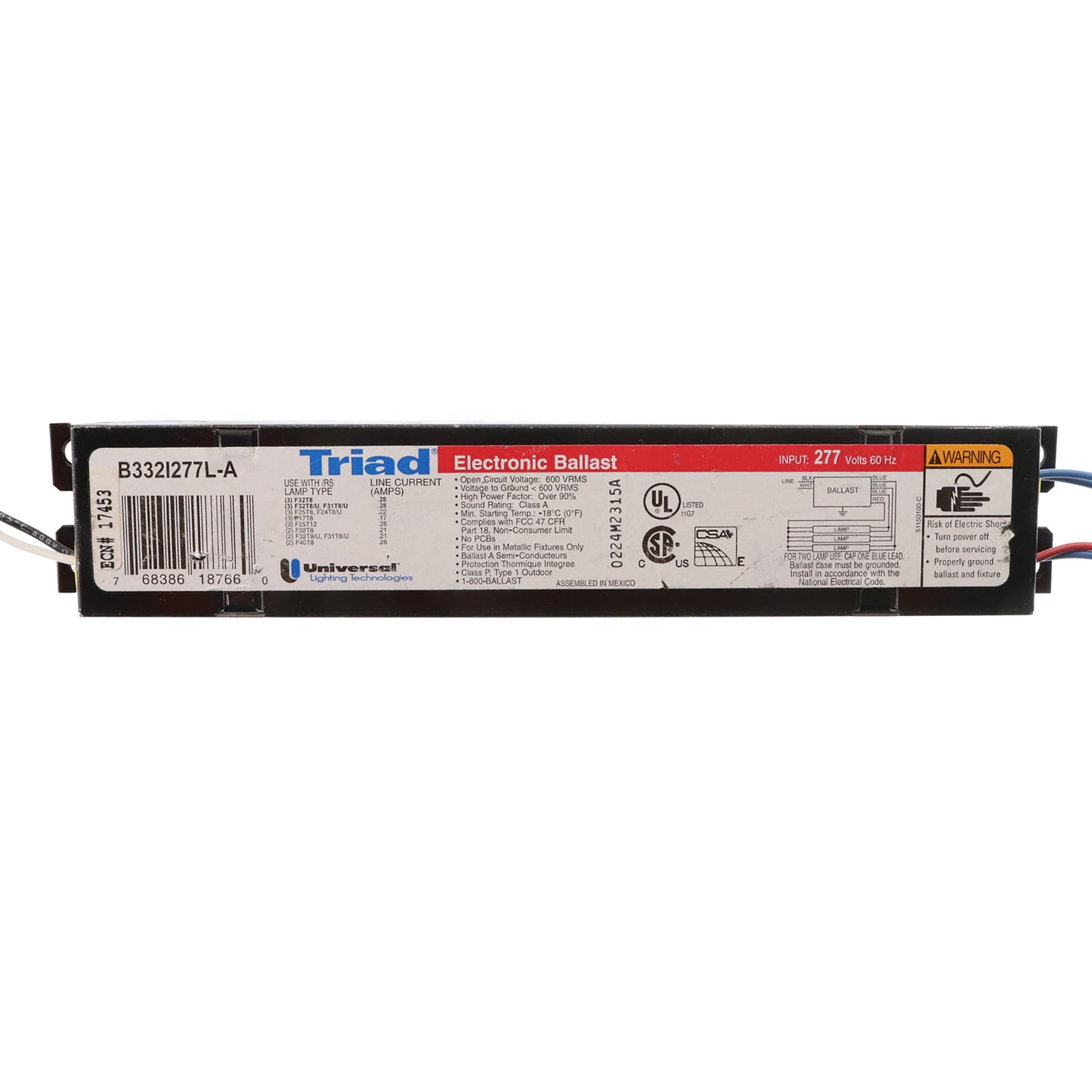 Universal Ballast B332I277L-A