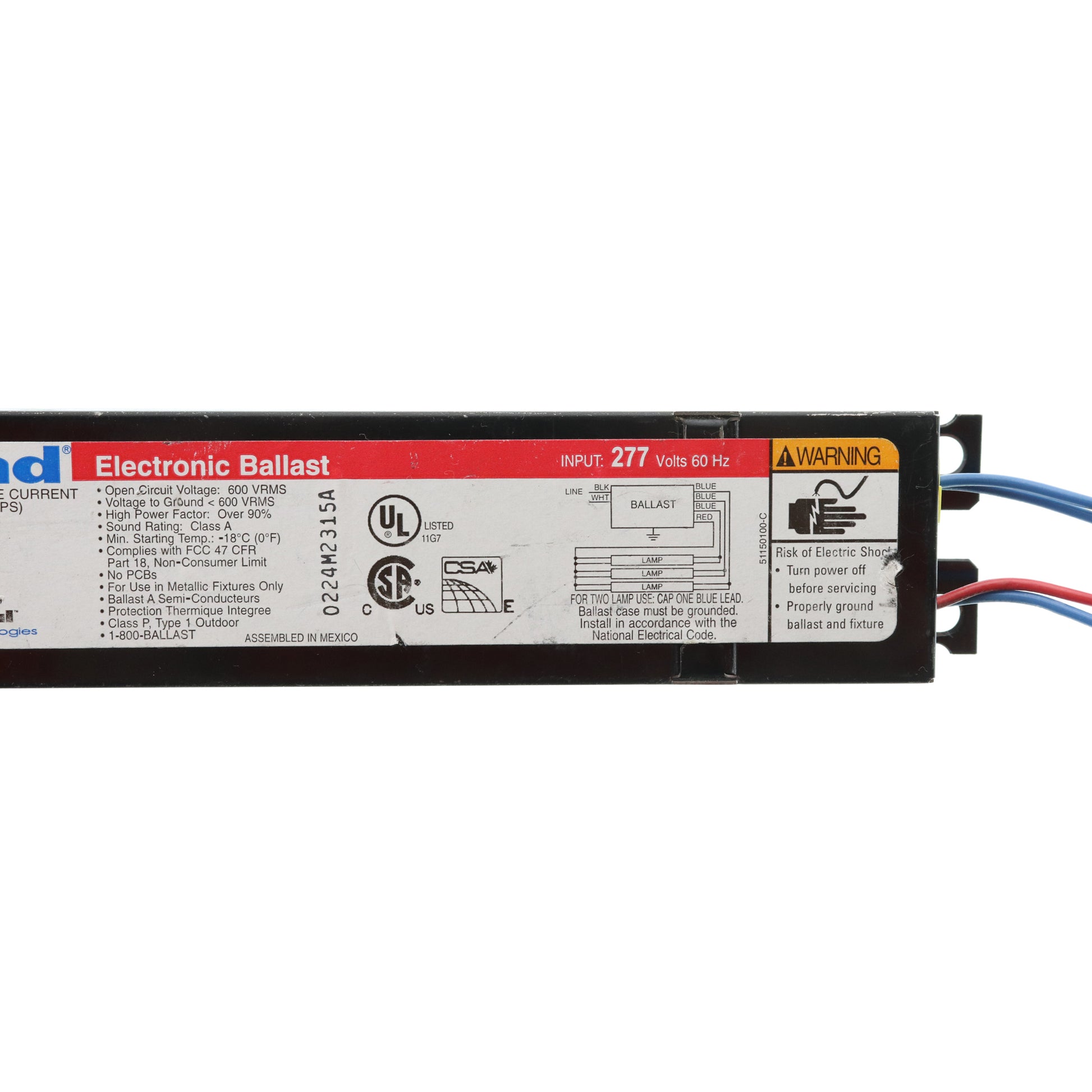 Universal Ballast B332I277L-A