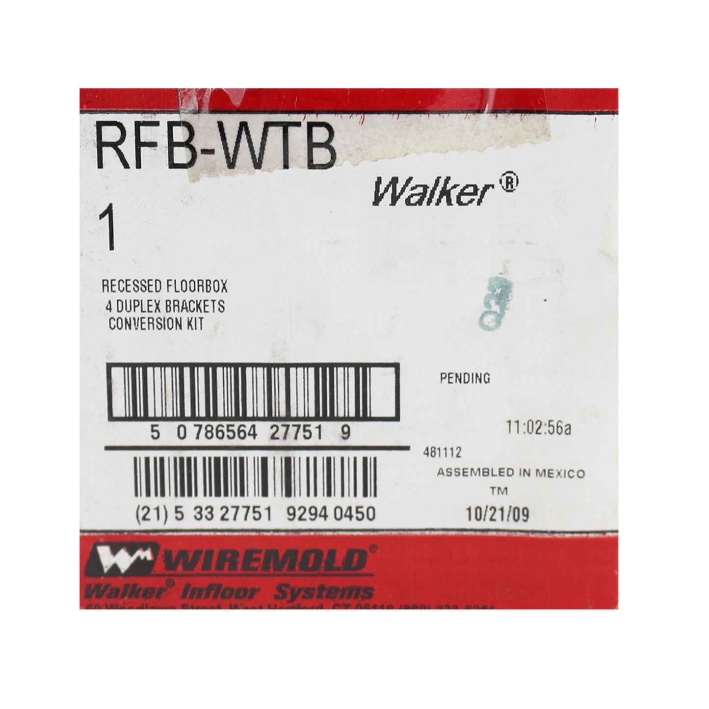 Wiremold RFB-WTB
