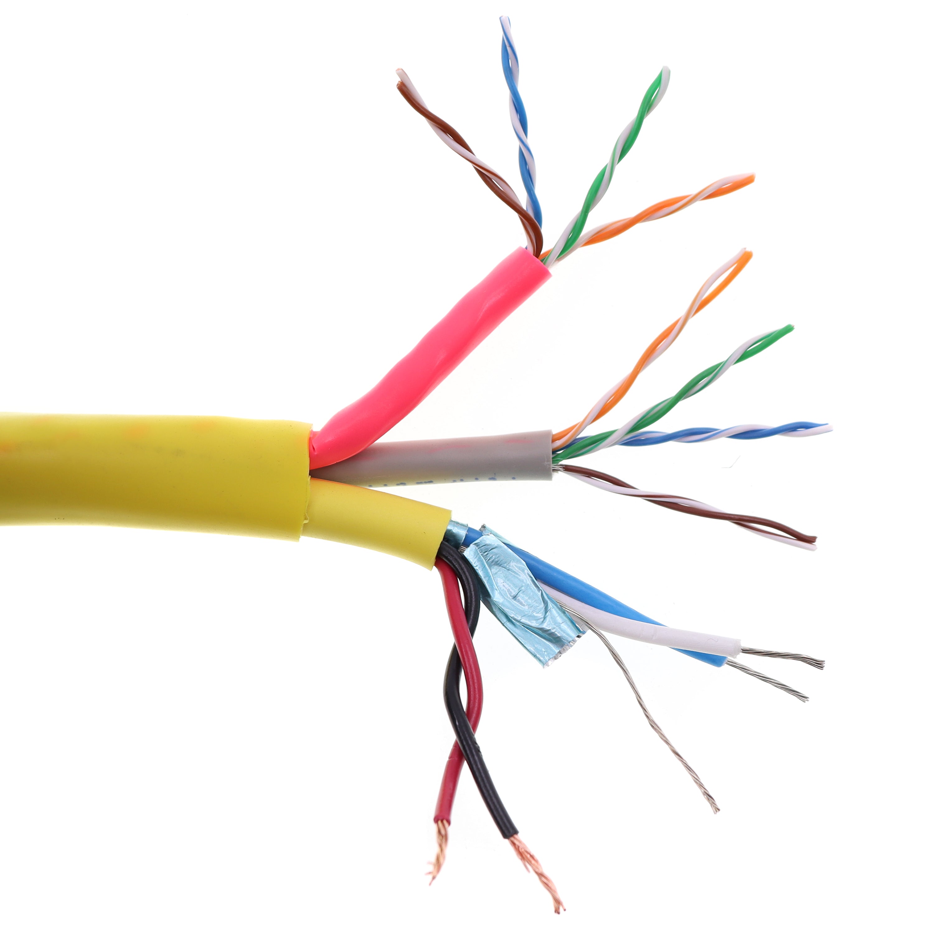 WEST PENN C2425 COMPOSITE CONTROL CABLE, 2X CAT5E + 22/2C + 18/2C, 100 ...